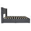 Cadre de lit grand avec rangement - Lit de rangement relevable avec tête de lit moderne à oreilles, ports USB-1142225683-1142225677