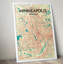 «Minneapolis City Map», reproduction d'impression sur affiche tricolore-31737245