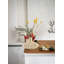 Vase à bourgeons en céramique beige côtelé Orren Ellis