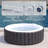 4-6 Person Round Blow Up Hot Tub, 130 High-Density Bubble Jets, 4 Filter Cartridges, Portable Inflatable Spa with Insulated Energy-Saving Cover