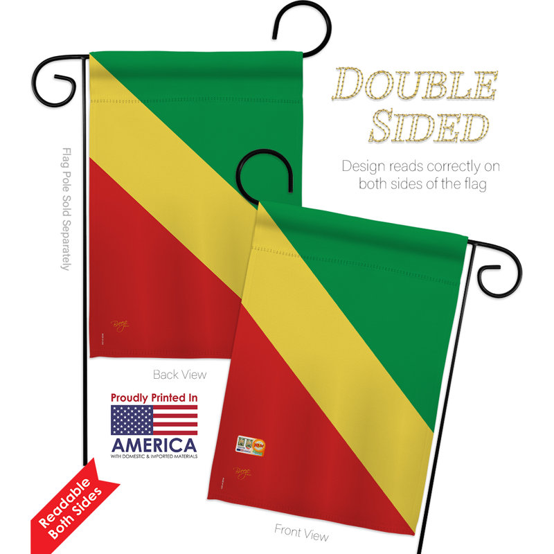 Double Sided 18.5'' H x 13'' W Polyester Flag Set