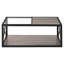 Table basse moderne pour chambre à coucher et salon, verre trempé et panneau de fibres à densité moyenne rustique, table basse de style industriel