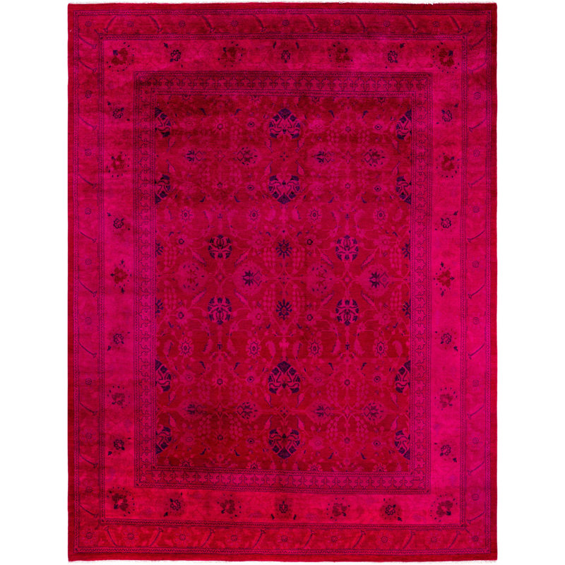 Tapis rose en laine 8 pi 3 po x 10 pi 2 po Huckstep
