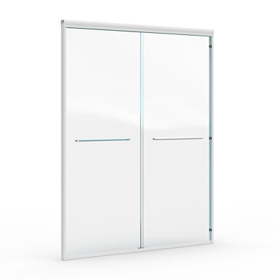 Semi-Frameless Double Sliding Shower Door