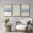 Geometric Line "Grunge Beige Blue Abstract Artwork, Modern Neutral Minimalist Wall Pictures, Large Framed Canvas Giclee Print 3 Pieces Wall Art" 16x24x3 pcs, 24x36x3 pcs-90847617-119460507