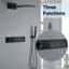 Système de douche thermostatique fixhd avec pommes de douche à effet pluie brutes