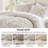 Ivory Microfiber Bedding Sets, Textured Floral Design For All Seasons