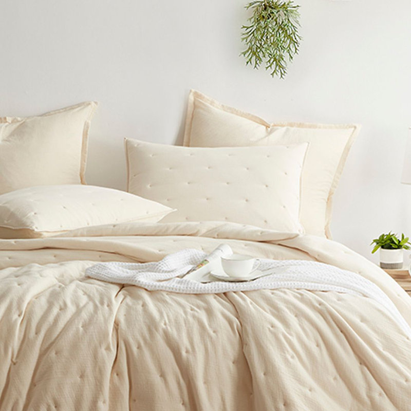 Ensemble de courtepointe Leno Count, Couette très grande et 2 taies décoratives très