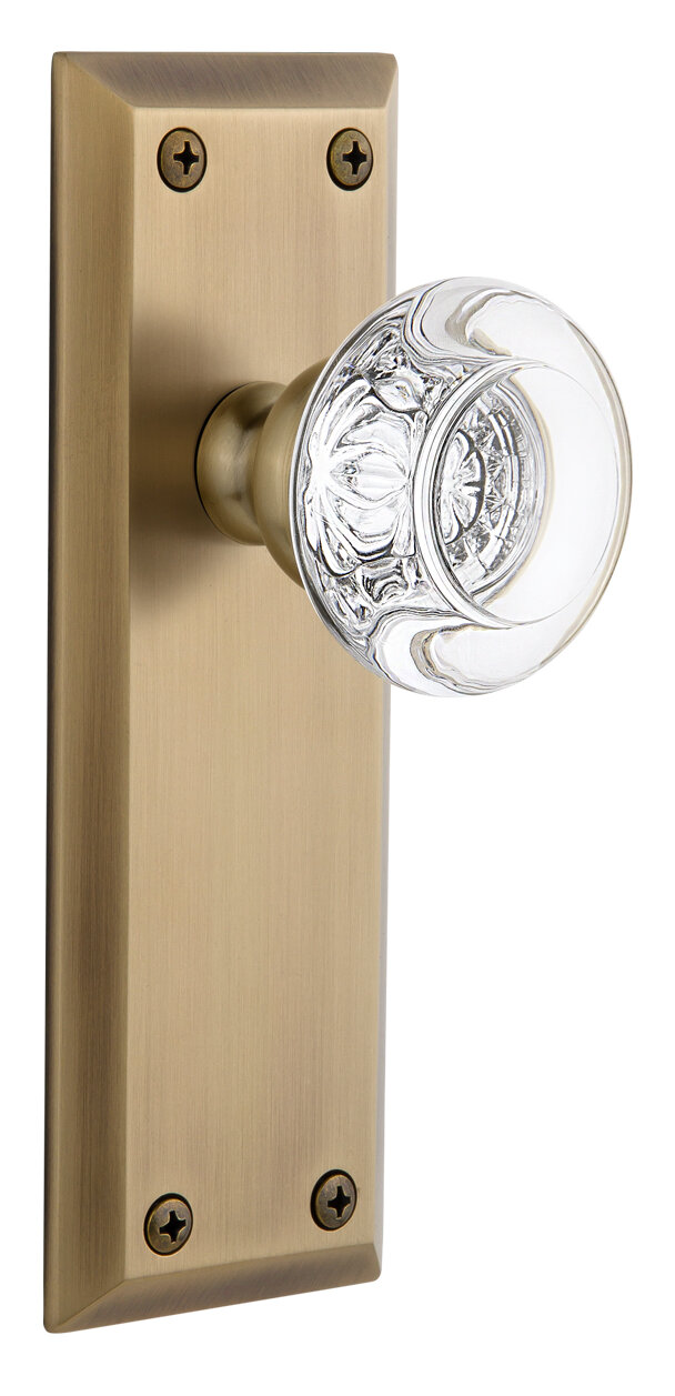 Fifth Avenue Long Plate with Versailles Crystal Knob in Timeles