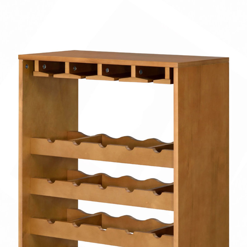 Support à vin, support à vin en bois avec tablette à 7 niveaux, H 48 po x l 24 po x P 12 po