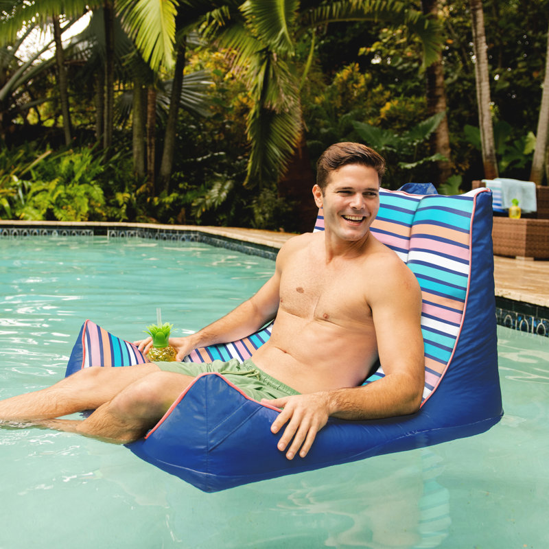Big Joe Captains Pool Float, Tropix Stripe