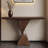 Retro Nut-Brown Solid Wood Console Table-1281290992