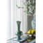 Console rectangulaire 47 po x 15,5 po x 31 po avec motif floral élégant et finition argentée miroir