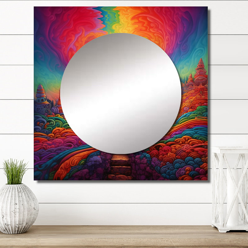 Dereona - Abstract Square Mirror For Wall Art Decor, 23" x 23"