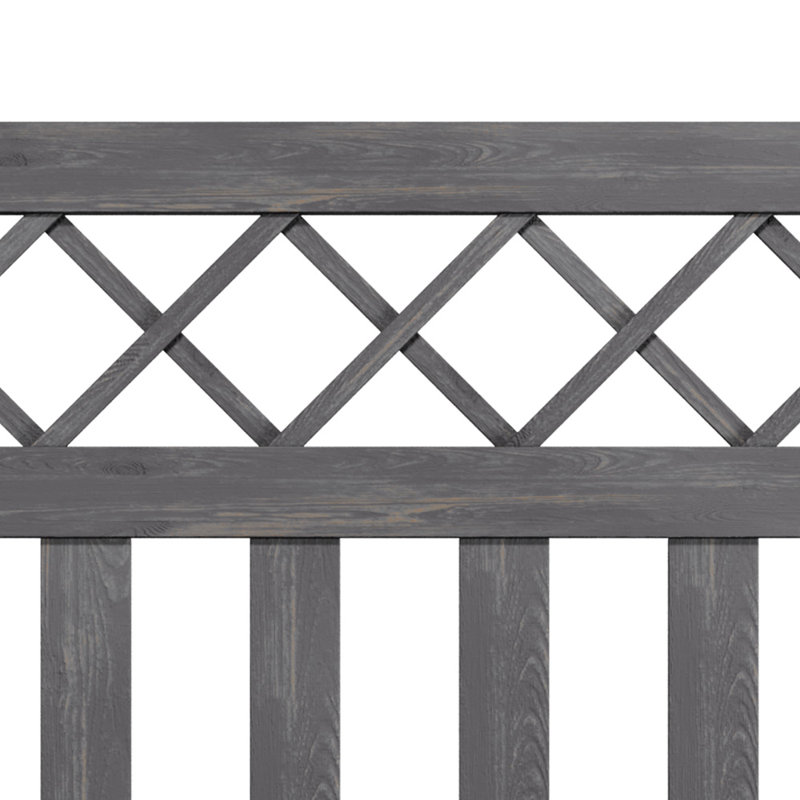 90cm H x 120cm W Wood Gate, Grey
