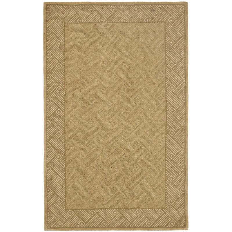 Soho Hand Tufted Wool Pile Striped/Geometric Rug, Rectangle 4' x 6'