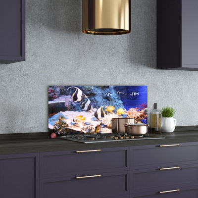 50cm W x 100cm L Glass Peel and Stick Panel