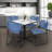 Regency Cain Square X-Base Breakroom Table & 4 Zeng Stack Chairs-73412900-73412899