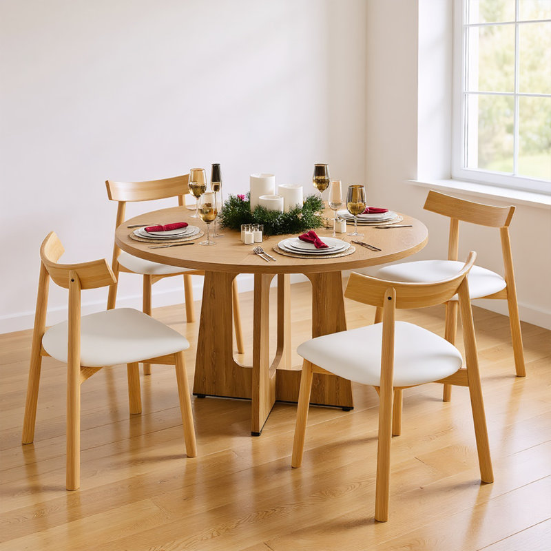 Table ronde et 2 chaises, 3