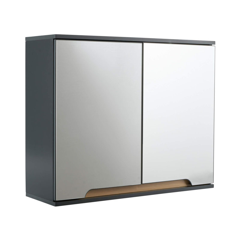 Florence Wall Mounted Required Bathroom Cabinet, Grey