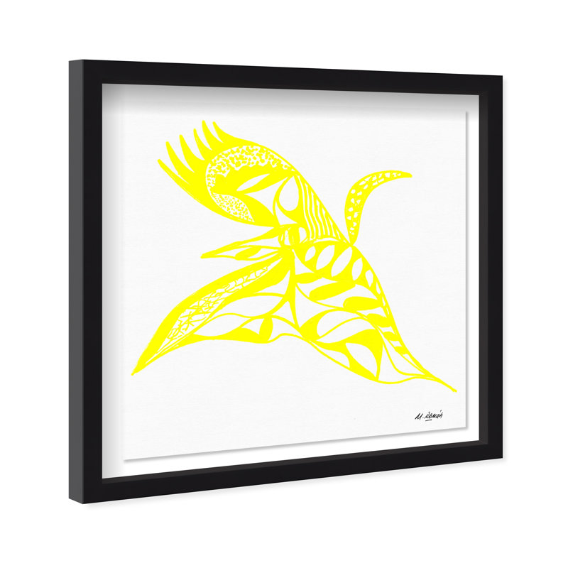 Manuel Roman - Swan Dance Shadowbox Animals Print by Oliver Gal, Black Frame, 12 x 12, 13.5"H x 13.5"W, Black Shadowbox