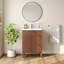  Meuble-lavabo 24 po avec comptoir en céramique Cove, armoire de salle de bain Mid-Century en bois entièrement assemblée, noyer