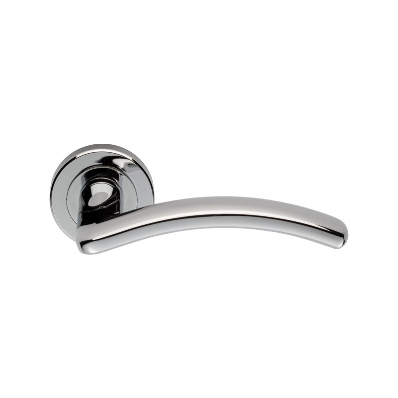 Serozzetta Design Latch Door Handle, Polished Chrome