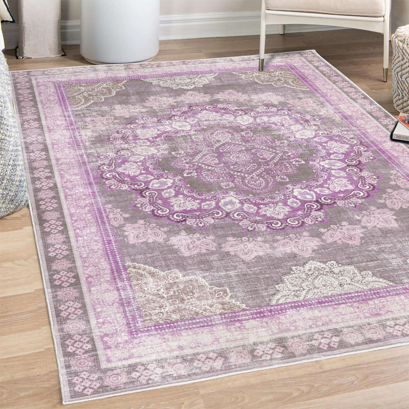 Tapis décoratif Mimke, Rectangle 4 pi x 5 pi 5 po