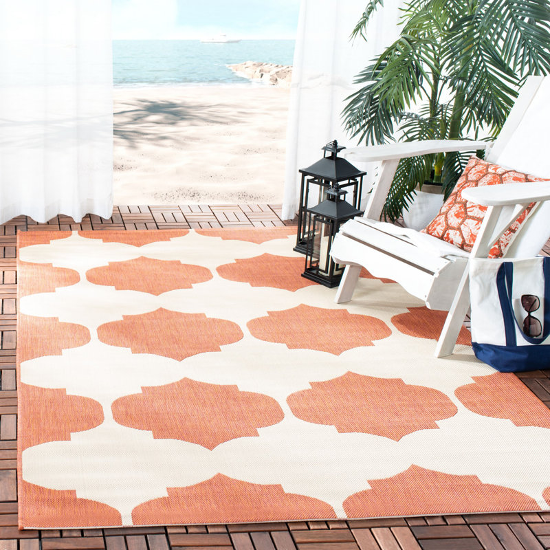 Tapis beige / terre cuite Herefordshire, Rectangle 9 pi x 12 pi