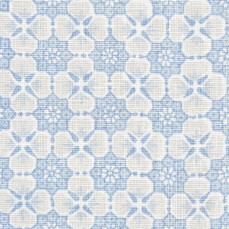 Tissu Schumacher x Mark D. Sikes Palisades, Bleu porcelaine