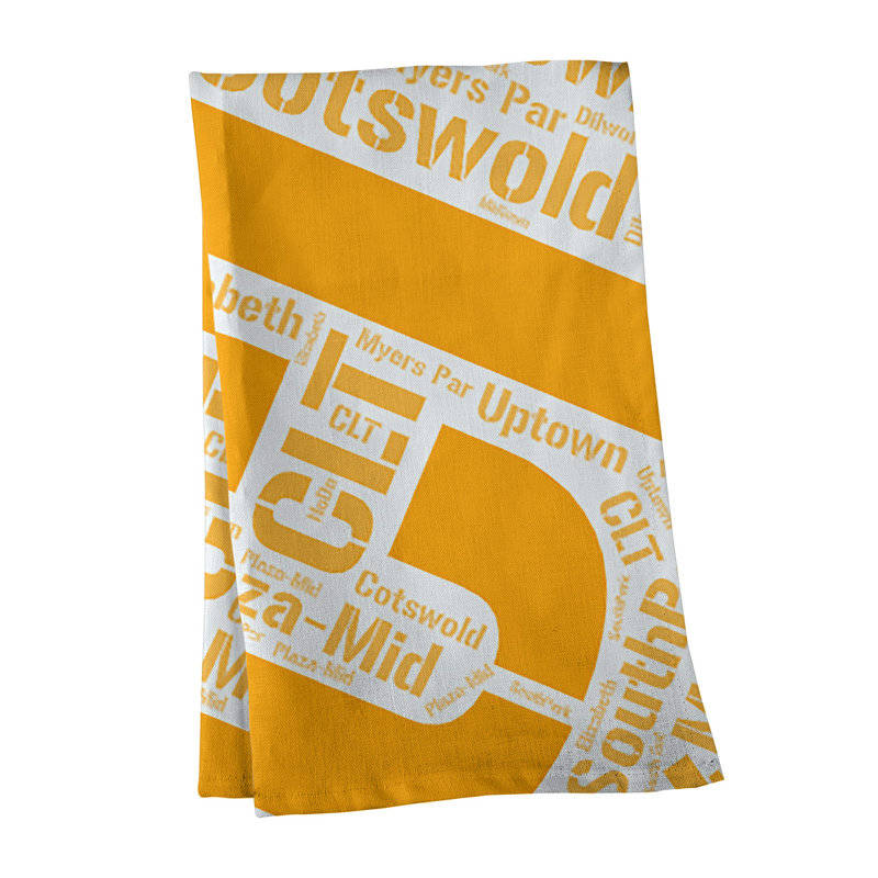 Cotton Tea Towel Kitchen Towel, Orange, Charlotte