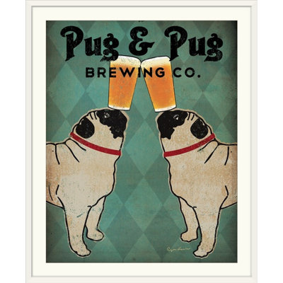 «Pug and Pug Brewing» par Ryan Fowler, affiche vintage