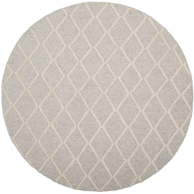 Russo Silver Ivory Flatweave Geometric Rug