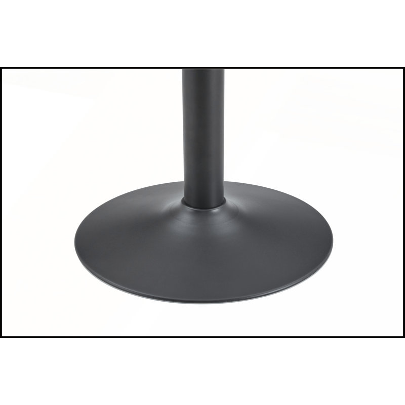 Table basse de 27,5 pouces en verre trempé avec base en métal noir pour la vie moderne