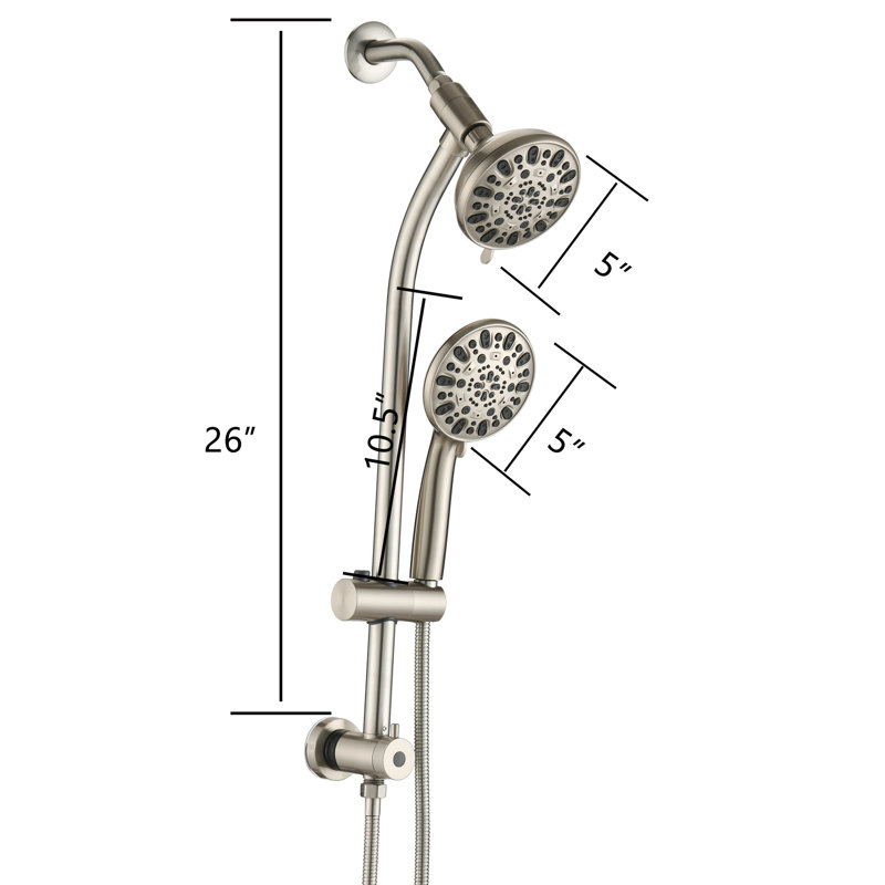 Dual Shower Head 1.8 GPM GPM, Brushed Nickel