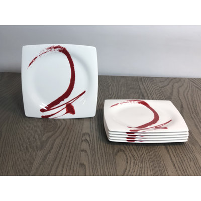Red Vanilla Paint It 7.75" Bone China Appetizer Plate
