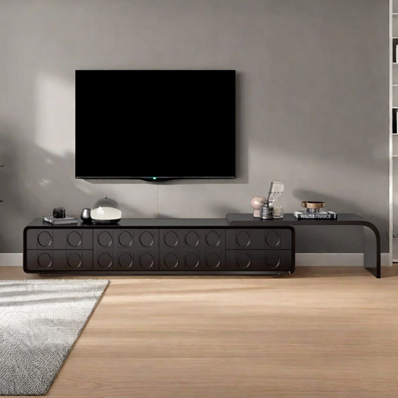 Meuble télé extensible en bois, 74.8"