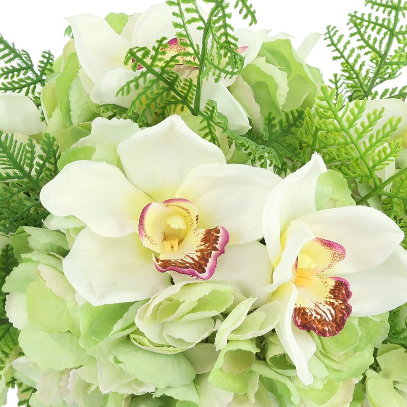 Silk Orchid Faux Floral in Vase