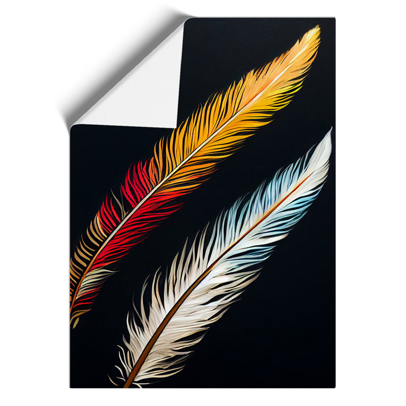 Pair of Feathers - Wall Art, Paper, 42cm H x 29.7cm W