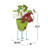 1 Piece Metal Dog Indoor Outdoor Green Planter with Floral Pattern Planter