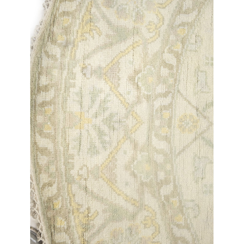 Tapis oriental rond Oushak Chobi Mute