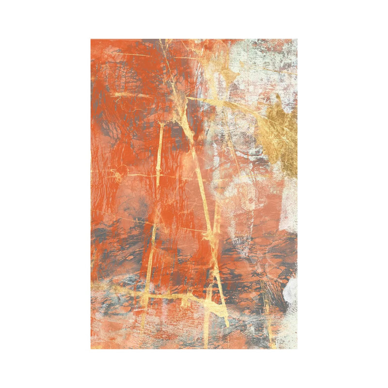 Terre Cotta Lace II by Jennifer Goldberger - Wrapped Canvas Painting, 152.5 cm H x 101.5 cm W