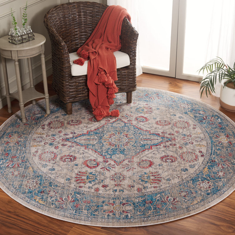 Rumsey Performance Oriental Rug, Round 6'7"