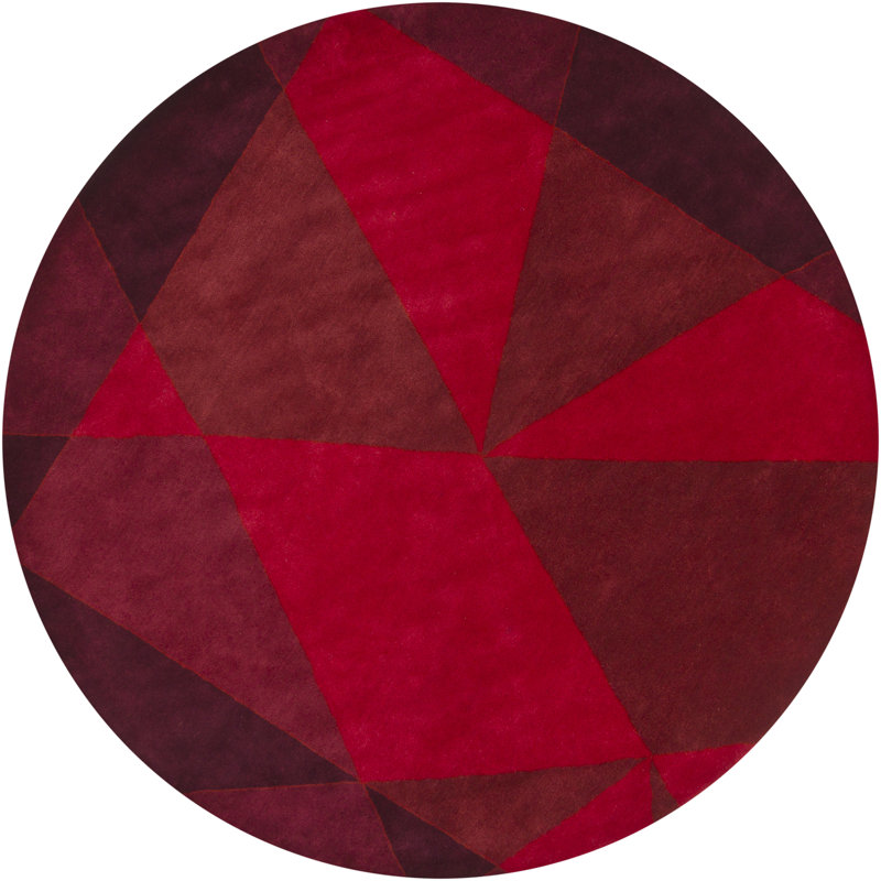 Deanna Wool Abstract Indoor Rug, Round 7'9"