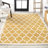 Trebol Moroccan Trellis Textured Weave Yellow/Cream Indoor/Outdoor Rug-1947251623