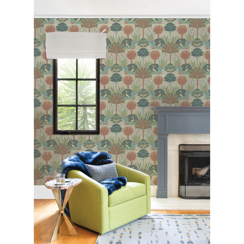 Papier peint Mandeville Tropical Paradise, Multicolore