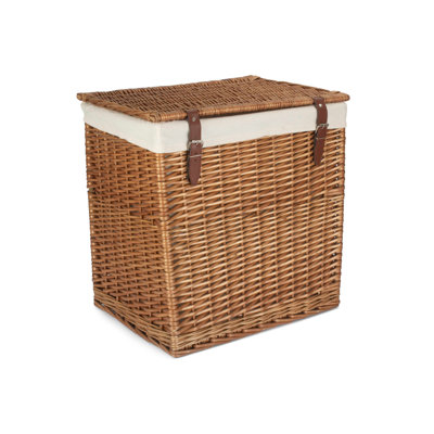 Wicker Laundry Hamper Basket with Lining