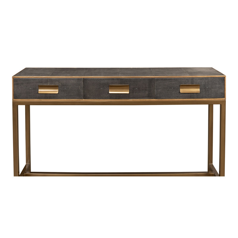 Shagreen 54'' W Console Table, Antique Gray