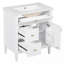 Meuble-lavabo polyvalent avec plusieurs tiroirs et tablettes-109842187