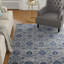 Tapis bleu en jute / sisal Olander-2026956613